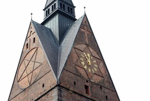 kostel pentagram, hexagram
